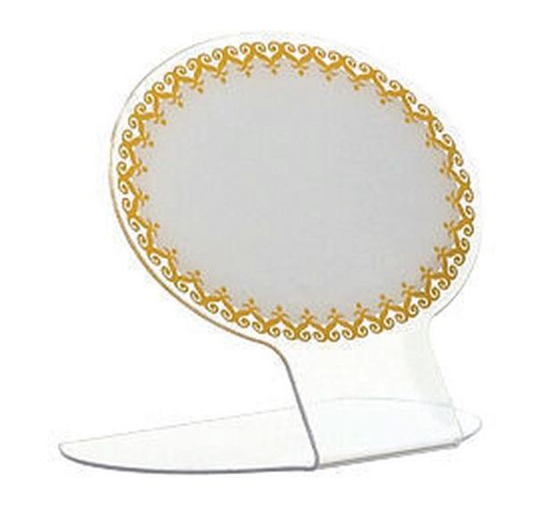 Étiquette chevalet ovale à dentelle - Lot de 10 - Or
