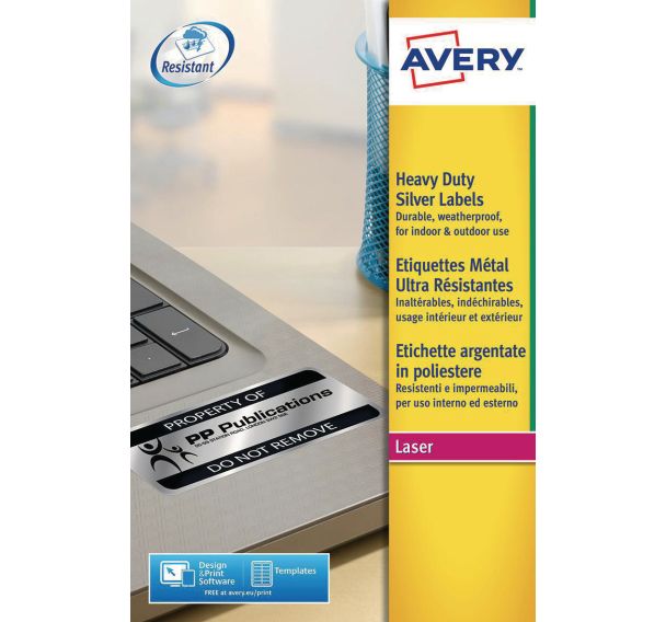 Étiquette polyester métallique ultra-résistante - Impression laser