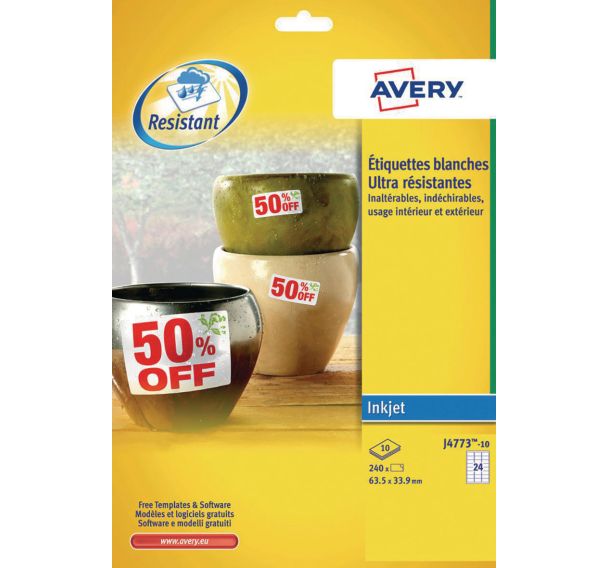 Étiquette polyester ultra-résistante - Impression jet d'encre