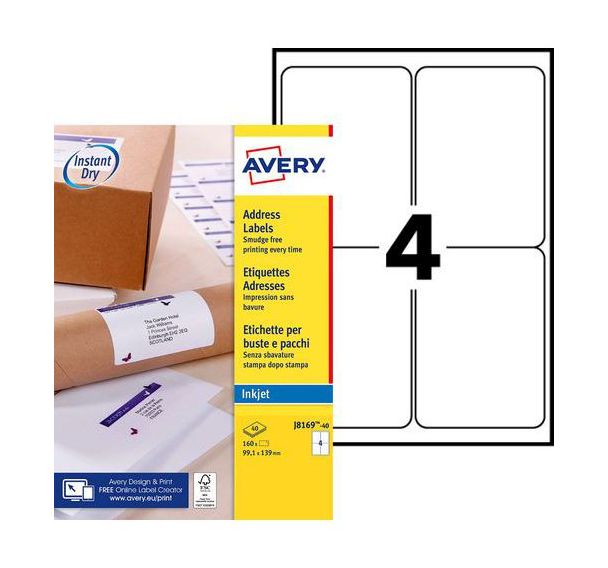 Étiquette standard - Impression jet d'encre