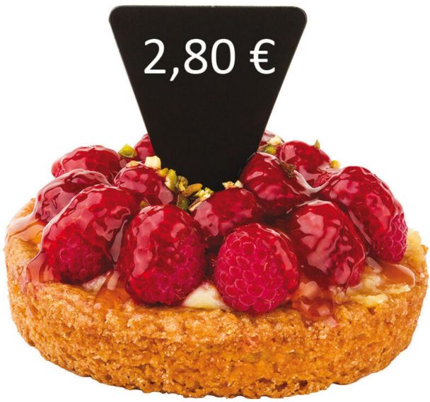 Étiquette triangle noire - Lot de 100