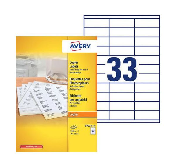 Etiquettes pour photocopieur AVERY