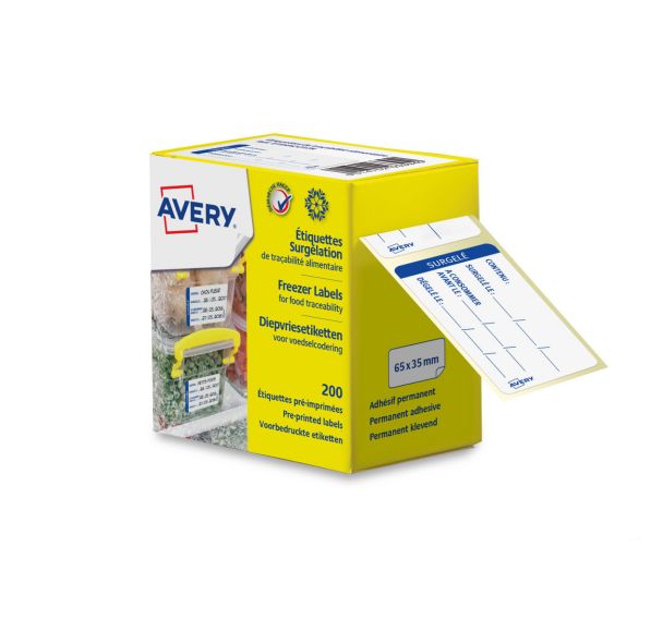 Etiquettes surgélation traçabilité alimentaire pré-imprimée