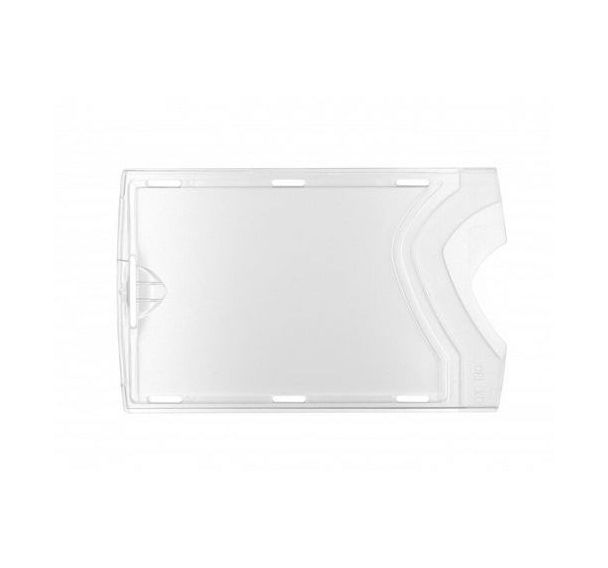 Etui-carte avec 1 face cristale / 1 face dépolie