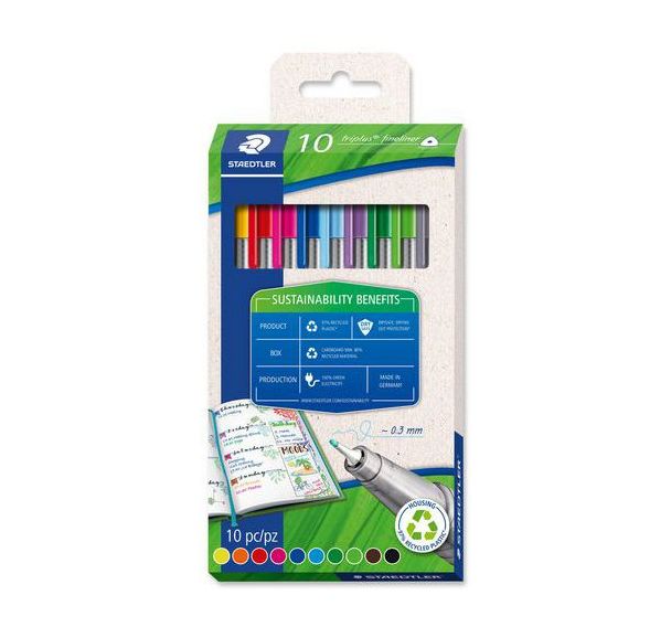 Etui 10 Feutres Triplus Fineliner 334