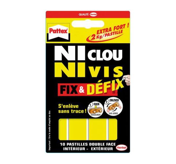 Etui 10 pastilles Pattex ni clou ni vis