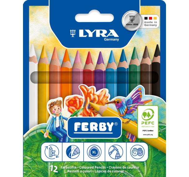 Etui 12 crayons Ferby 12 cm Ø mine 6,25 mm