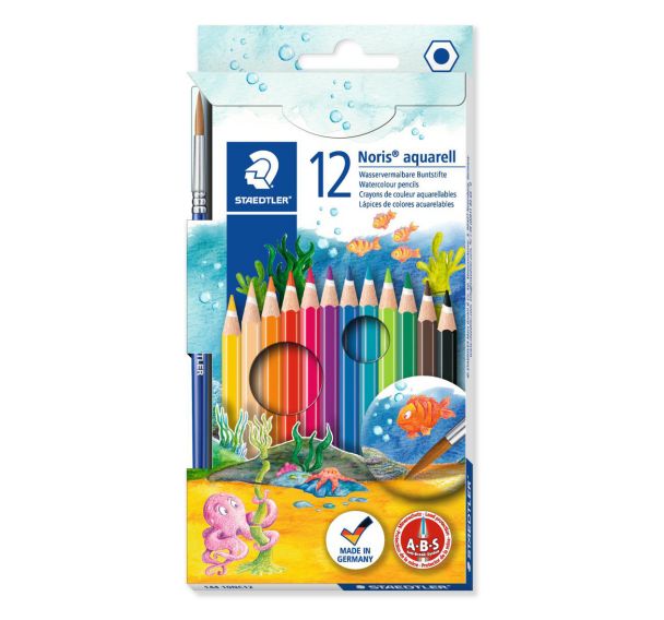 Etui 12 crayons couleurs aquarellables Noris Club