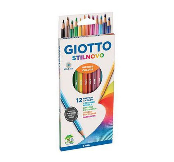 Etui 12 crayons couleurs assorties Omyacolor Giotto Stilnovo 2