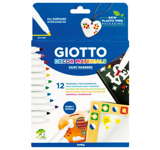 Etui 12 feutres décor materials Giotto