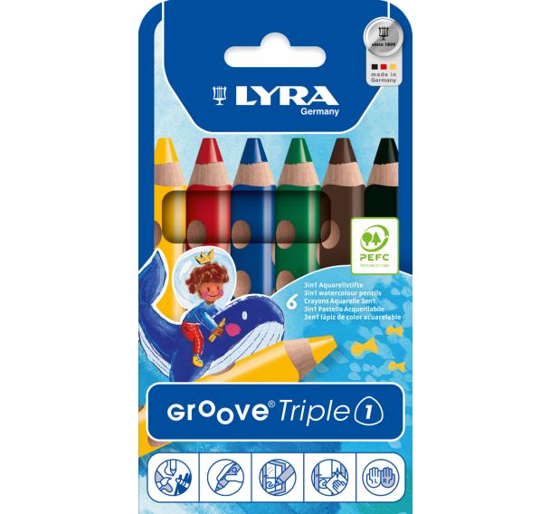 Etui 6 crayons Groove TRIPLEONE