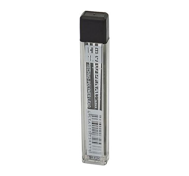 Etui 6 mines pour porte-mines 1,3mm - HB