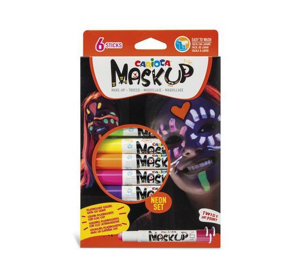 Etui 6 sticks peinture visage néon Maskup
