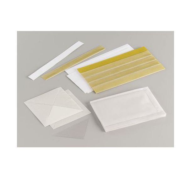 Etui adhésif en PVC cristal incolore 80 x 130 mm (Sachet de 10)