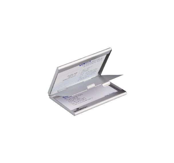 Etui cartes de visite - Modèle double - Capacité:30 cartes - Aluminium