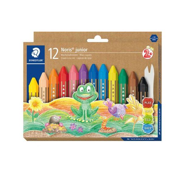 Etui de 12 craies a la cire noris junior