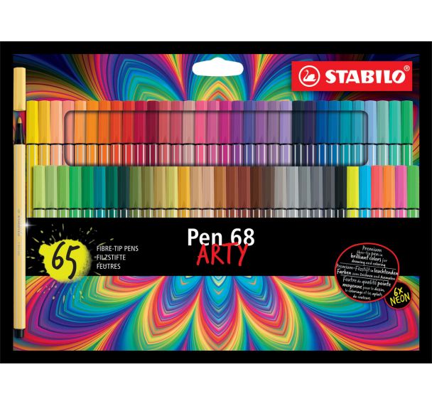 Etui de 65 feutres de dessin STABILO Pen 68 ARTY