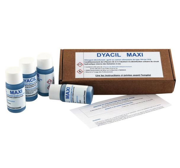 Etui de 6 minidoses pour kit de désinfection fontaine à eau