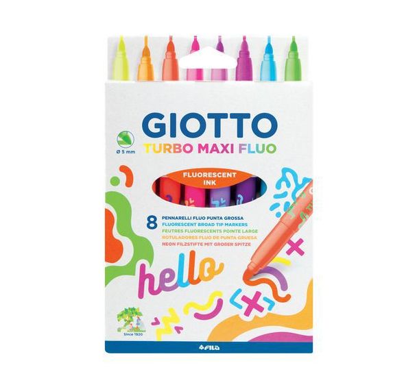 Etui de 8 feutres fluos pointe extra large