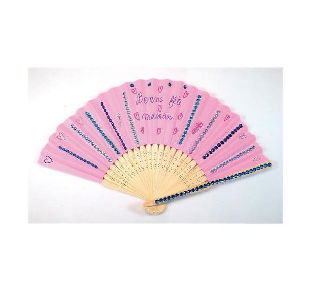 Éventail à décorer (Lot de 12)