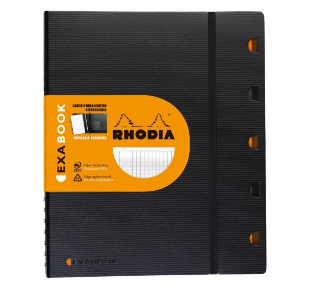 Exabook Rhodiactive rechargeable RI A4+ 160p Seyès+C 80g - Lot de 6