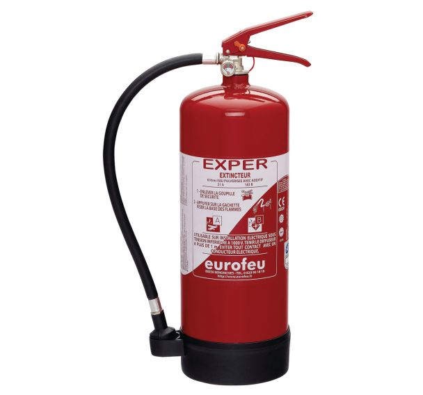 Extincteur EUROFEU Eau pulvérisée + additif ABF - 6 L PP Expert