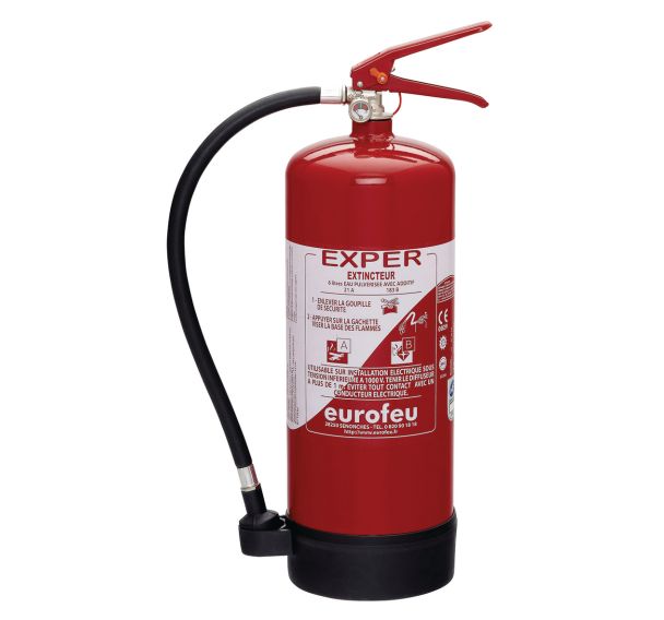 Extincteur EUROFEU Eau pulvérisée + additif ABF - 9 L PP Expert