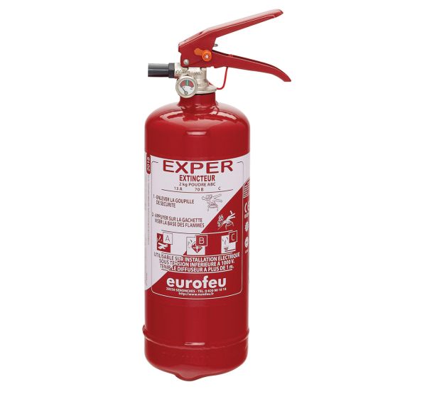Extincteur EUROFEU poudre ABC PP 2 KG Expert