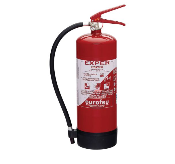 Extincteur EUROFEU poudre ABC PP 6 KG Expert
