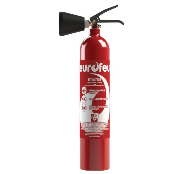 Extincteur dioxyde de carbone CO2 BC - 5 kg - Eurofeu