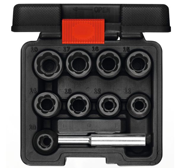 Extracteur de rainures en spirale 1/2 SW10-19mm 10 pcs.