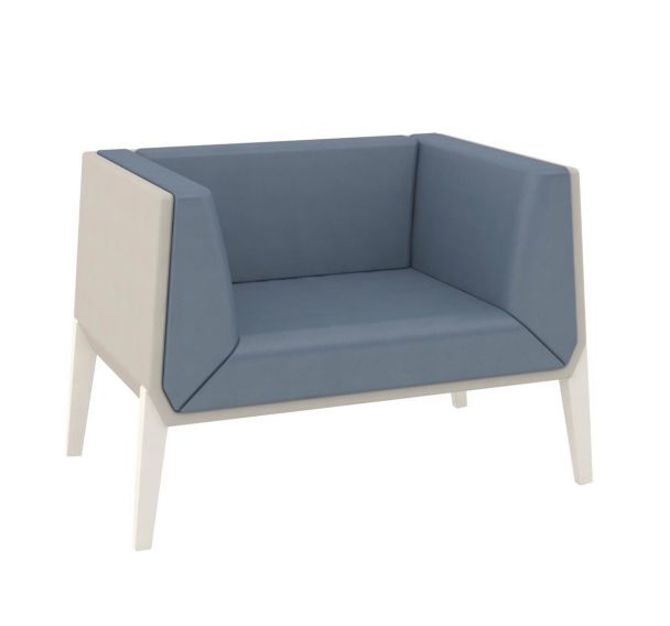 Fauteuil Accord pied métal enduit PVC Quadrifoglio