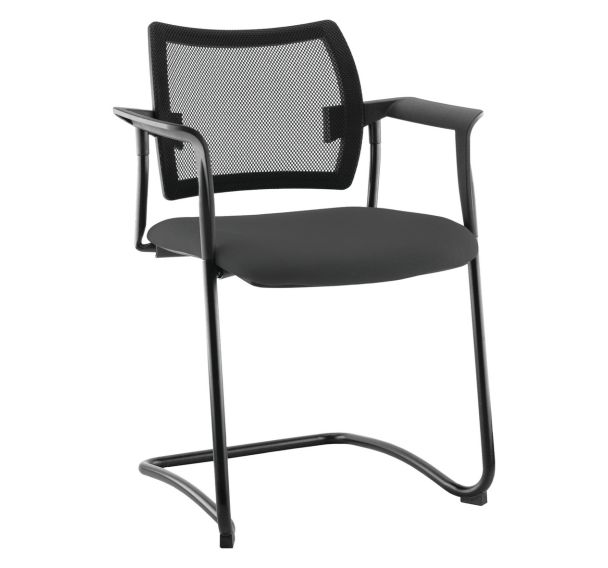 Fauteuil Amets pied luge dos résille assise tissu polyester - Sokoa