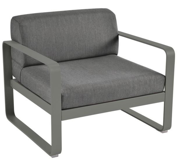 Fauteuil Bellevie coussins gris graphite Fermob