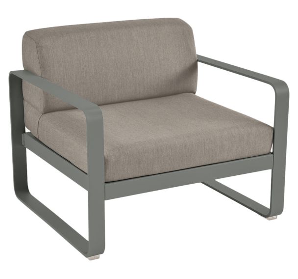 Fauteuil Bellevie coussins taupe grisé Fermob