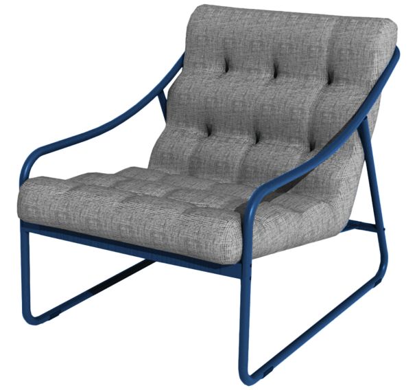 Fauteuil Bord'eau - gris/bleu