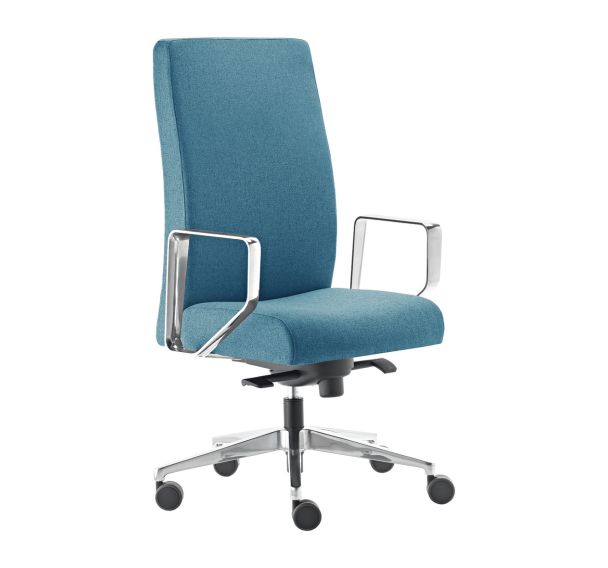 Fauteuil Bost tissu pied et accoudoir aluminium