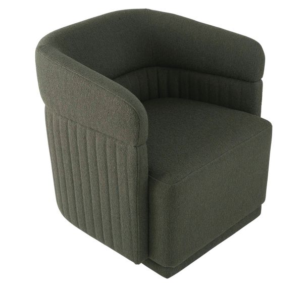 Fauteuil Charles pivotant tissu 100% polyester