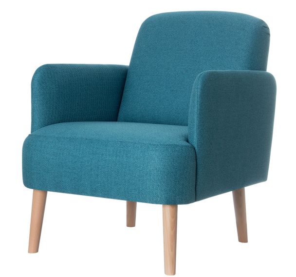 Fauteuil Duncan pied hêtre revêtement tissu poyester Paperflow