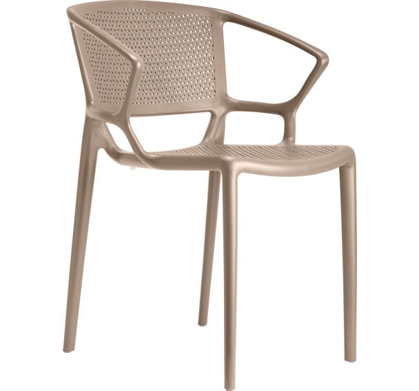 Fauteuil Fiore polypropylène assise et dossier perforé Infiniti