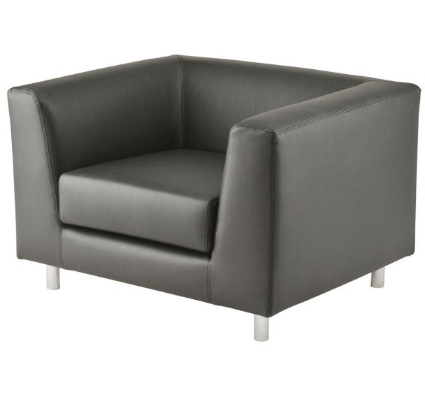 Fauteuil Florin cuir noir - Manutan Expert