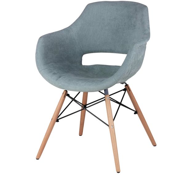 Lot de 4 fauteuils Nadine pieds bois naturel  Somcasa