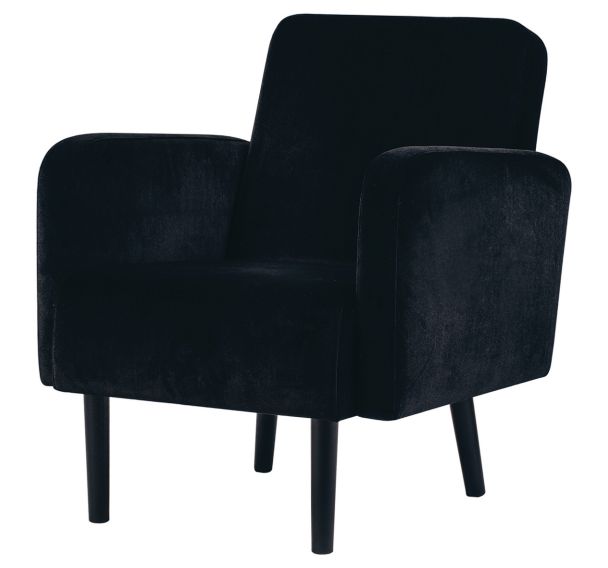 Fauteuil Lisoa pied noir revêtement velours polyester Paperflow