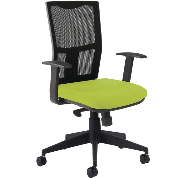 Fauteuil Ritz accoudoir fixe dossier résille noire - Manutan Expert