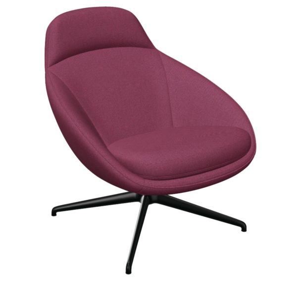 Fauteuil Scadio pivotant dos bas assise tissu polyester