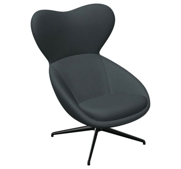 Fauteuil Scadio pivotant dos haut assise tissu polyester