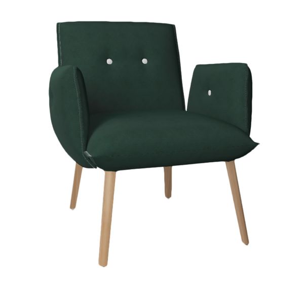 Fauteuil Soda avec accoudoirs et boutons tissu Aquaclean Daytona Mobitec