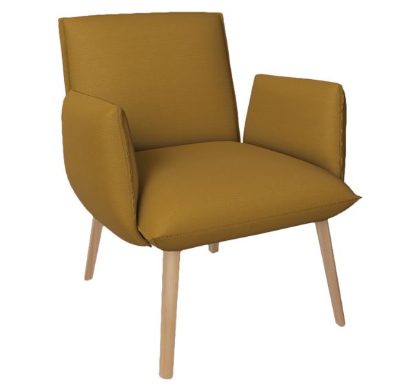 Fauteuil Soda avec accoudoirs et sans bouton tissu Aquaclean Daytona Mobitec