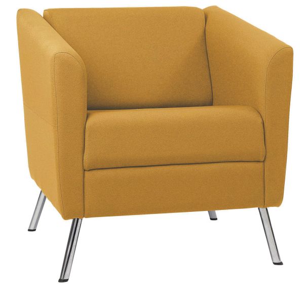 Fauteuil accueil Wind dossier bas pieds métal polyester100%  recyclé GGI