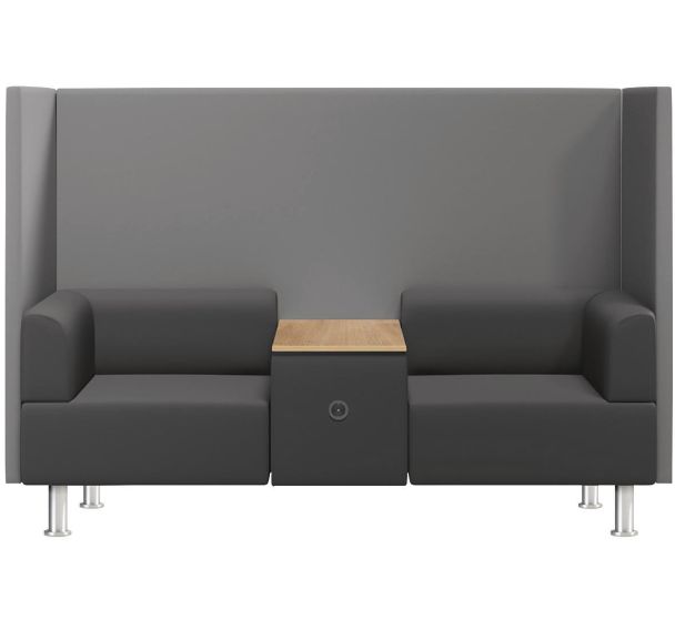 Fauteuil acoustique avec tablette/prise européenne gris